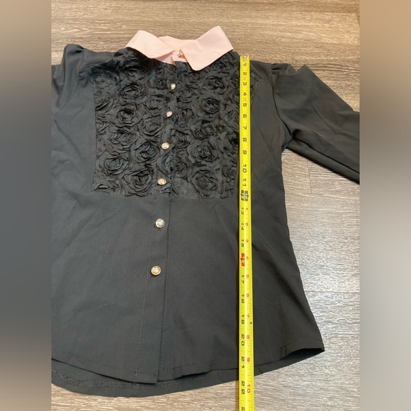 Button Front Long Sleeve Blouse - Picture 12 of 12